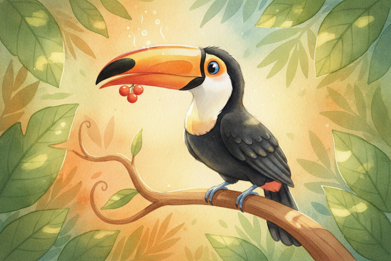 ~~So why is a toucan's beak so big?~~ Because it's not one tool — **it's a whole toolbox**. *A fruit-picker, an air-cond