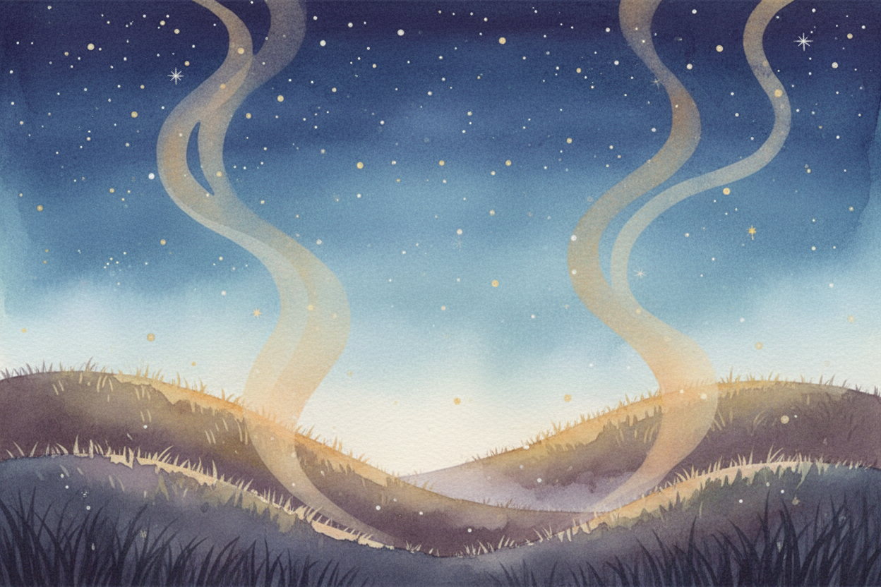 On foggy mornings, ~~the ground itself is the refrigerator~~. Overnight, the earth **radiates its heat away into space**