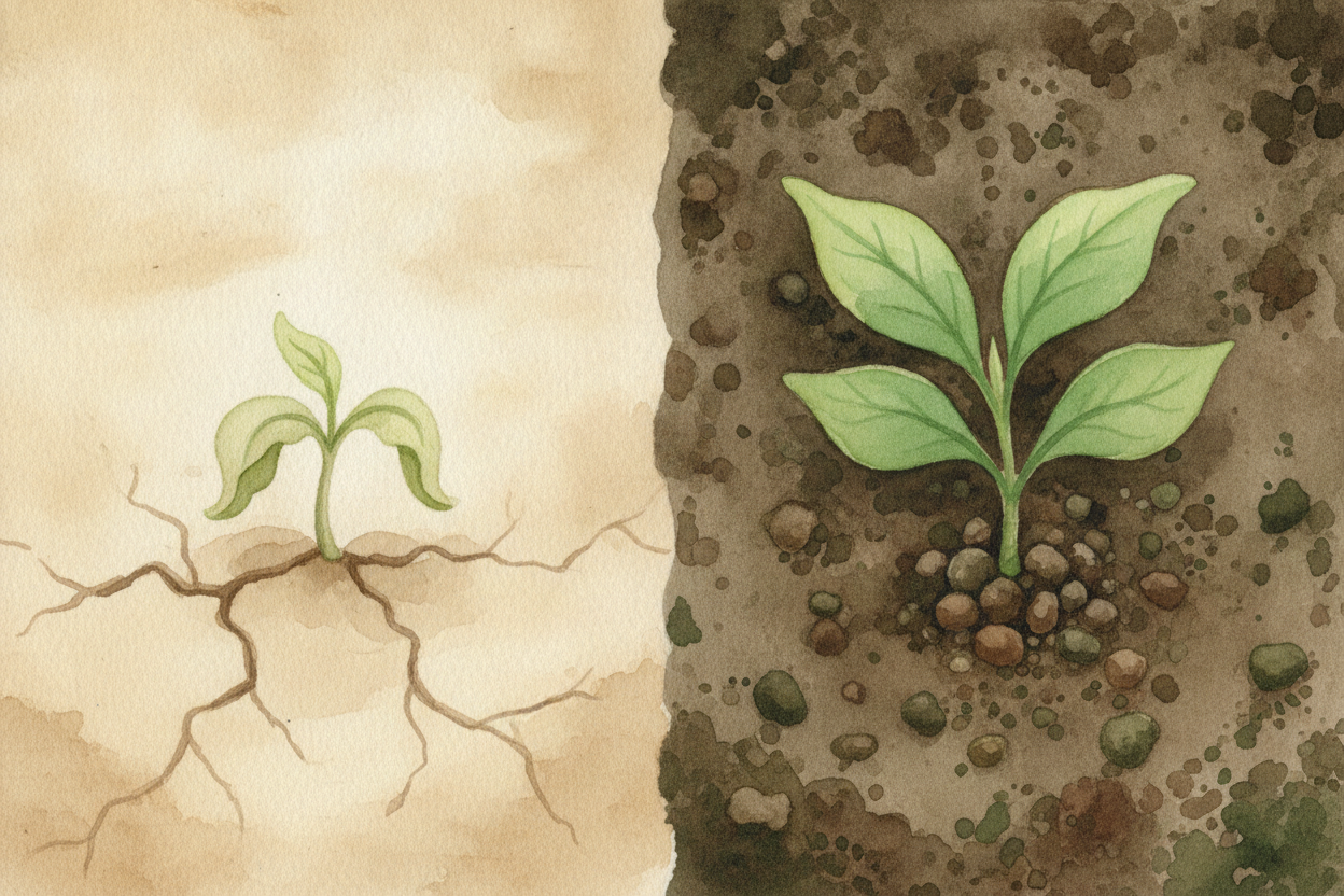 This is why the same seed can have **wildly different luck**. Drop it in _tired, sandy, hungry dirt_, and it struggles. 