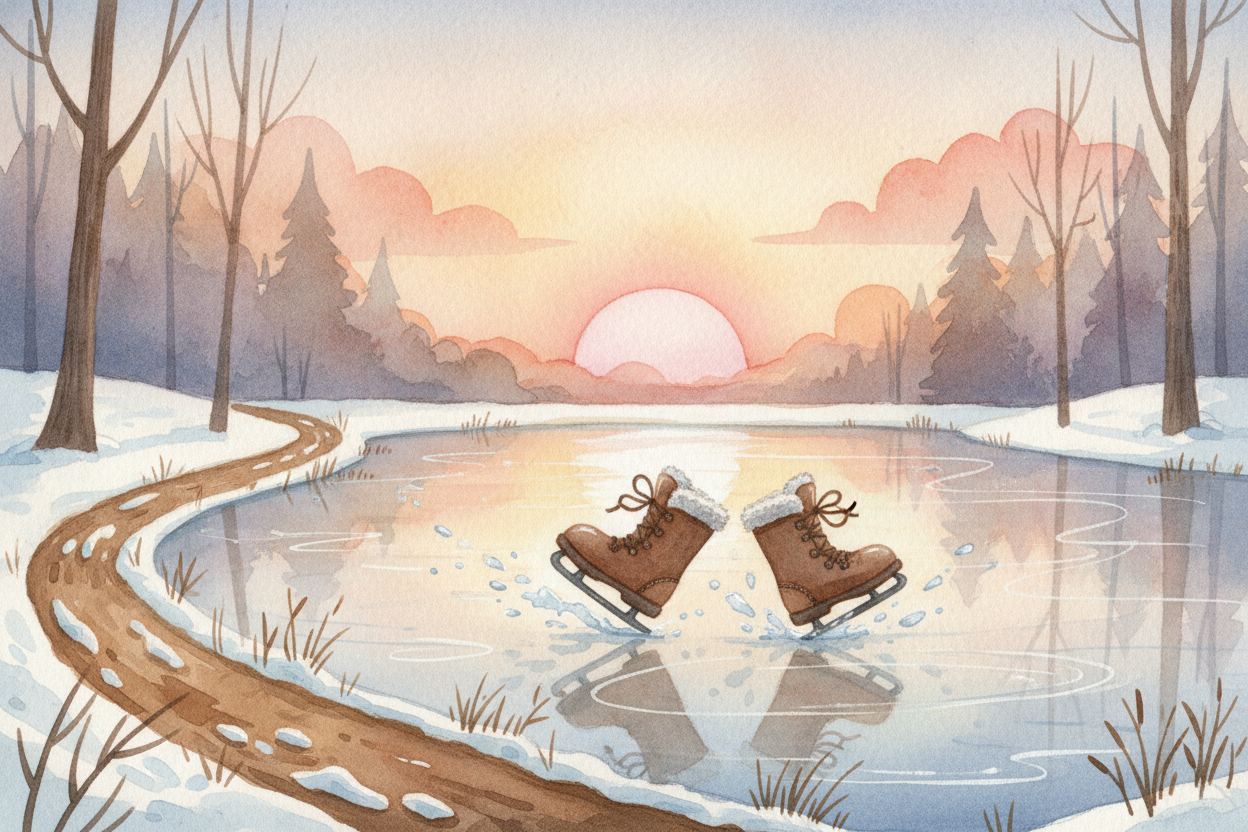 Next time you slide on ice, give a little nod to that **invisible watery film** *doing all the work*. And on the sidewal
