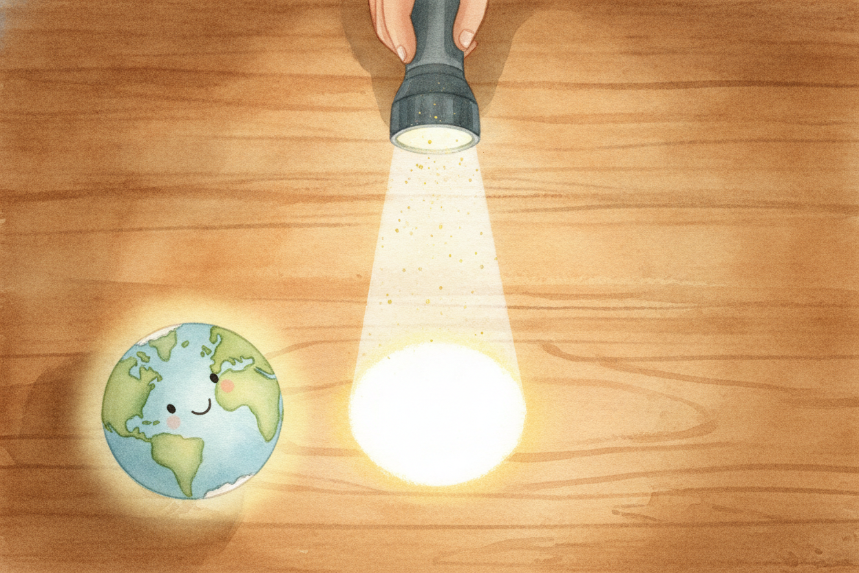 So why does leaning toward the Sun make things hot? It's not about being closer — it's about ****angle****. When your pa