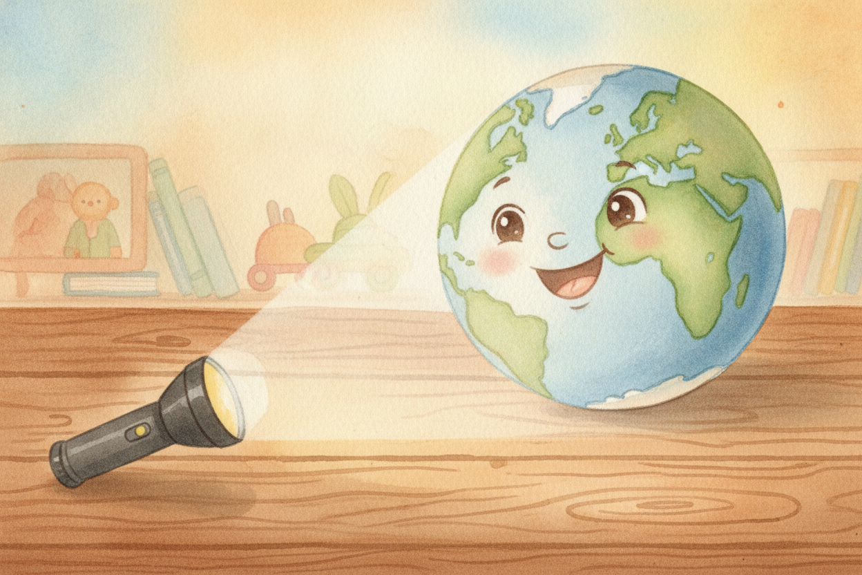 ~~But when your part of Earth leans away~~, the sunlight arrives at a slant. Slanted light has to **smear itself across 