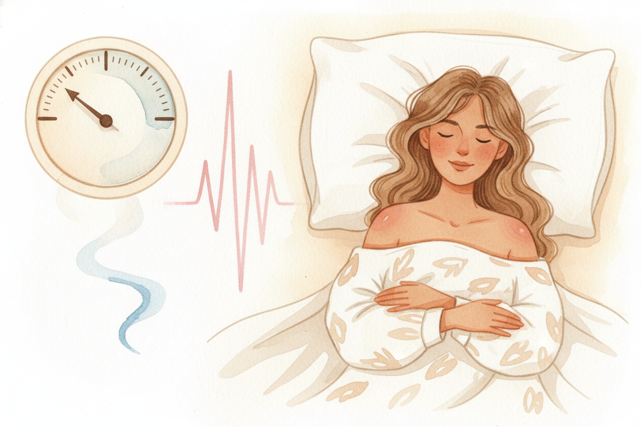 Your body also needs the right conditions. Core temperature has to **drop about two degrees**. Your heart rate has to sl