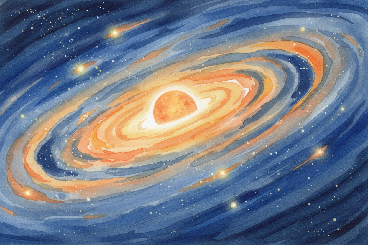 About **four and a half billion years ago**, there were no planets at all — just a young Sun surrounded by a colossal sp