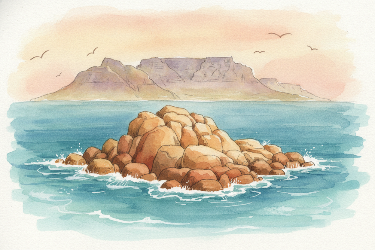 There's a small island seven kilometers off the coast of ++Cape Town, South Africa++. For hundreds of years, ships saile