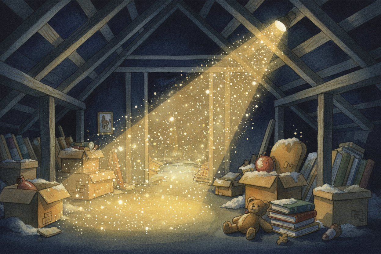 On Earth, you can see **light from the side** — a flashlight beam cutting through a dusty room, headlights in the fog. ~