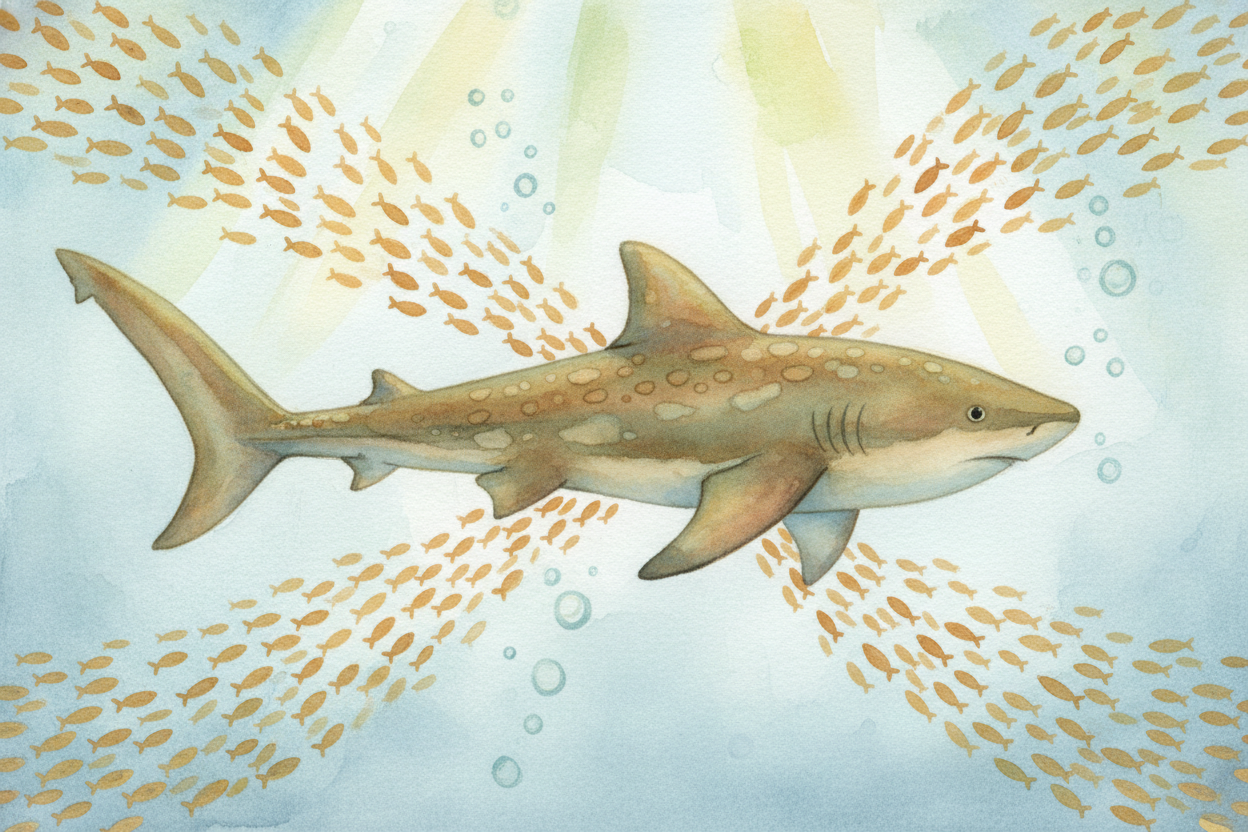 Symmetry also makes you good at being alive. A shark with lopsided fins would **swim in circles**. A deer with ~~one sho