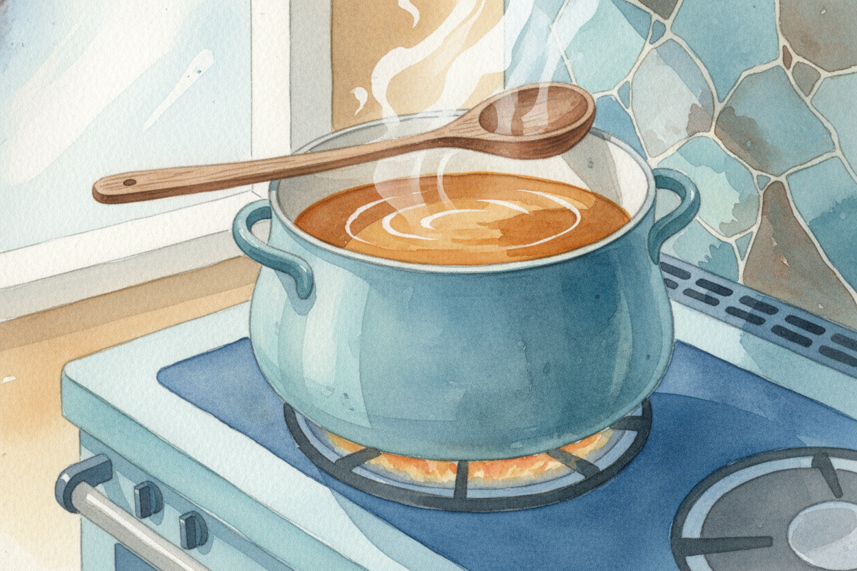 It's like **leaving a pot of soup on the stove with the lid off**. As water boils away, the soup gets saltier and saltie