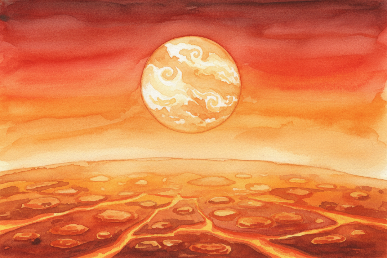 ~~And it builds, and builds, and builds.~~ The temperature on ++Venus++ is about 465 degrees Celsius — **hot enough to m