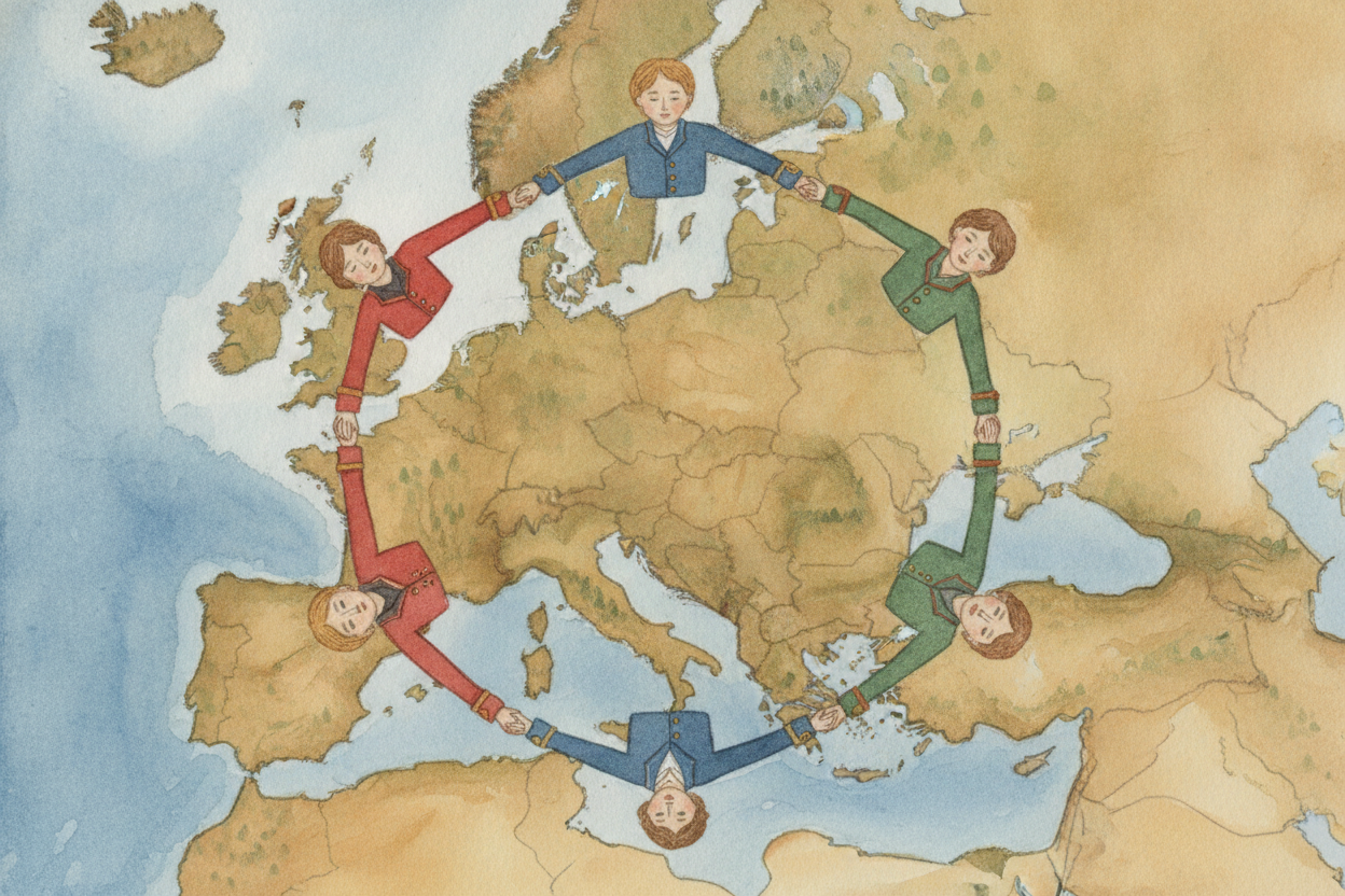 It began in ++Europe++, with a tangle of countries that had all made promises to each other. These promises were like a 